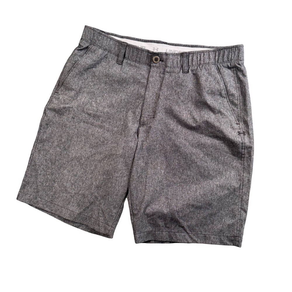 Under Armour Golf Shorts Mens 36 Grey HeatGear Loose Fit Performance Activewear